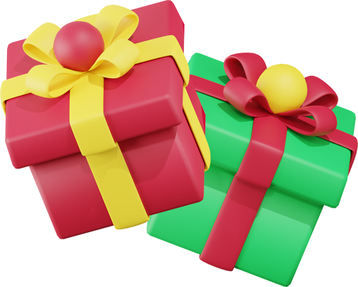 Prize Box Christmas 3D Illustration